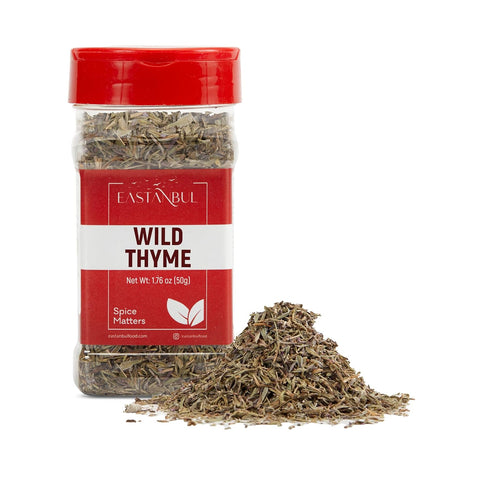 Eastanbul Wild Thyme, 1.76oz Mediterranean Zatar Thyme Seasoning, AKA Thymbra Spicata, Spiked thyme, For Tea & Culinary Seasoning, Dried Thyme Lea...